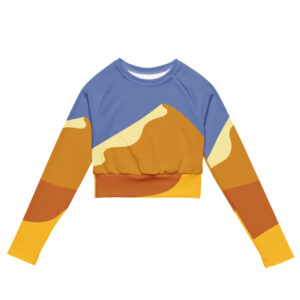 Nature's Sunset Recycled long-sleeve crop top