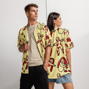 Nature's Sunset Love Pattern Characters Recycled Baseball Jersey