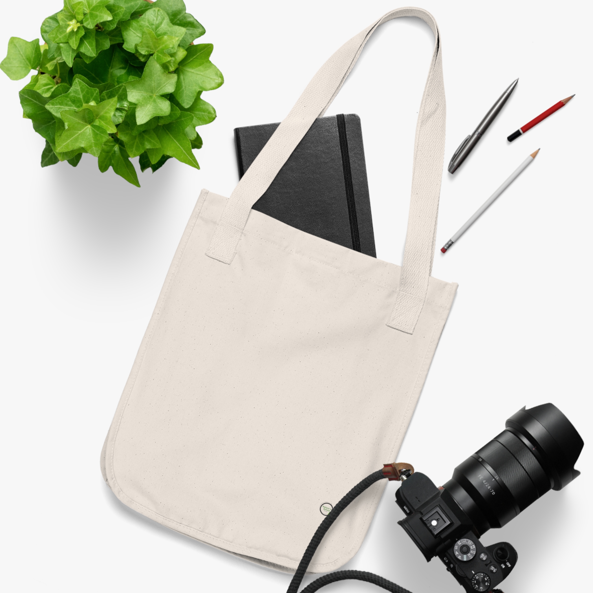 Nature's Sunset Organic Canvas Tote Bag - Image 3