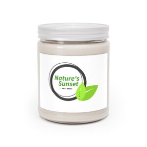 Nature's Sunset Scented Soy Candles with White Lid, 9oz